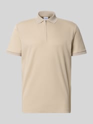 Regular Fit Poloshirt aus Baumwoll-Mix Modell 'FAVE' von Selected Beige - 2