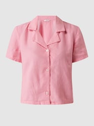 Korte blouse van linnenmix, model 'Caro' van Only Fuchsia - 33