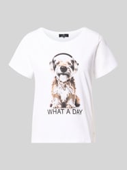 Regular Fit T-Shirt mit Ziersteinbesatz von monari - 14
