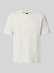 męski t-shirt o kroju regular fit z fakturą wafla model 'STRUCTURE' od BOSS - 12
