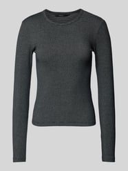 Regular Fit Langarmshirt aus Baumwoll-Mix mit Effektgarn Modell 'CHLOE' von Vero Moda Grau - 2