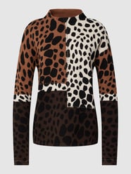 Gebreide pullover met all-over motief van Betty Barclay Zwart - 14