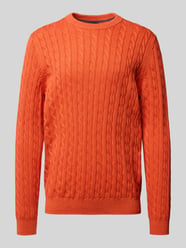 Strickpullover mit gerippten Abschlüssen von Christian Berg Men Orange - 21