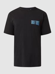 Relaxed fit T-Shirt van katoen, model 'Guns N' Roses' van Only & Sons Grijs / zwart - 36