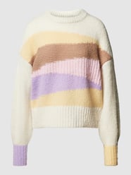 Gebreide pullover met extra brede schouders, model 'ANNA' van Only Wit - 18