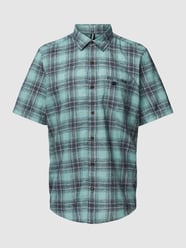 Vrijetijdsoverhemd met all-over motief van Lerros Blauw / turquoise - 14