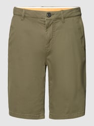 Korte slim fit chino met steekzakken van Tom Tailor Groen - 19