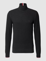 Rollkragenpullover mit Label-Stitching von Tommy Hilfiger Grau - 6