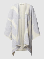 Poncho mit Allover-Muster Modell 'Rebels' von Armedangels Silber - 17