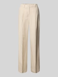 Loose Fit Stoffhose aus Viskose-Leinen-Mix von Christian Berg Woman Beige - 29