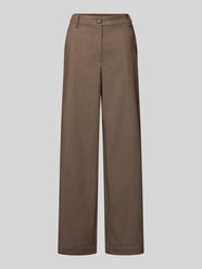 High waist wide leg broek, model 'VIANA' van Vila Beige - 6
