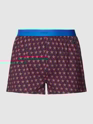 Boxershorts mit Allover-Muster Modell 'RE:THINK STAR' von Mey Rot - 29