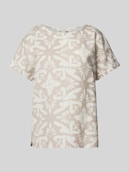 Blusenshirt aus Leinen mit Rundhalsausschnitt von Christian Berg Woman Beige - 20