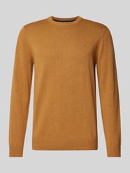 Gebreide pullover met wol en ronde hals van Christian Berg Men Geel - 47