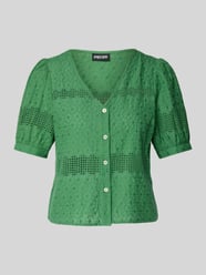 Bluzka o kroju regular fit z haftem angielskim model ‘TAYA’ od Pieces - 10