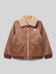 Regular Fit Jacke in Leder-Optik mit Logo-Stitching von Steiff - 19