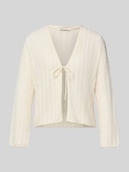 Regular fit gebreid jack met ajourpatroon van Tom Tailor Denim - 32