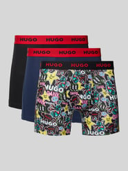 Trunks mit elastischem Logo-Bund im 3er-Pack von HUGO Blau - 22