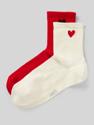 Socken mit Motiv-Print von Jake*s Casual Rot - 18