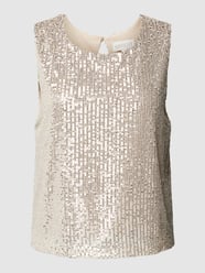 Blouse met pailletten van Apricot Grijs - 31