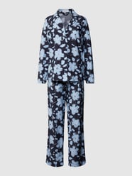 Pyjama mit floralem Allover-Muster von Seidensticker Blau / Türkis - 39