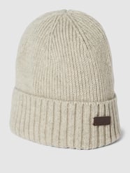 Beanie met labelpatch, model 'Carlton' van Barbour Grijs - 32