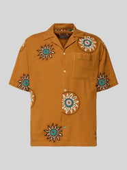 relaxed fit vrijetijdsoverhemd van mix van linnen en viscose met borstzak van Scotch & Soda - 48