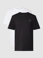 T-Shirt mit Label-Stitching im 2er-Pack von Marc O'Polo Schwarz - 10