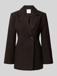Regular Fit Longblazer aus Wolle mit Schulterpolstern von Neo Noir - 45