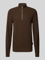 Gebreide pullover met schipperskraag, model 'Karl' van Casual Friday Bruin - 35