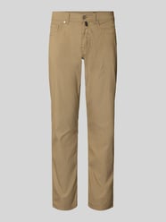regular fit broek met labeldetail model 'Lyon' van Pierre Cardin Beige - 2