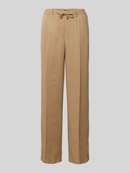 Regular Fit Stoffhose mit Tunnelzug Modell 'Maine' von Brax Beige - 35