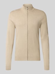 Kardigan rozpinany o kroju slim fit z mieszanki wiskozy ze stójką od MCNEAL - 36