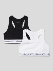 Bustier met logo in band van Gant Wit - 4