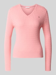 regular fit pullover van puur katoen van Tommy Hilfiger Fuchsia - 35
