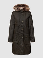 Waxparka mit Kunstpelzkragen Modell 'STAVIA' von Barbour Grün - 41