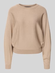 Relaxed Fit Strickpullover mit Viskose-Mix Modell 'HAPPYGLITTER' von Vero Moda Beige - 17