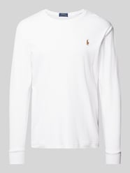 Custom Slim Fit Longsleeve mit Rundhalsausschnitt von Polo Ralph Lauren Weiß - 10