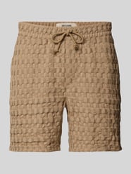 Regular Fit Sweatshorts mit Strukturmuster Modell 'TEL BRADDOCK' von Only & Sons Beige - 11