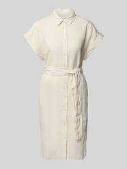 Tailliertes Freizeitkleid aus reinem Leinen von Marc O'Polo Beige - 44