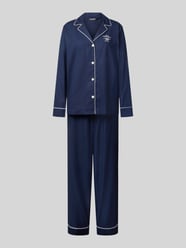 zestaw piżamy w kroju slim fit z czystej bawełny od Lauren Ralph Lauren - 43