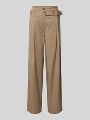 Regular Fit Weite Hose mit integriertem Gürtel von Marc O'Polo Beige - 45