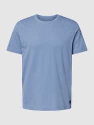 T-Shirt mit melierter Optik Modell 'Uni Slub Tee' von Tom Tailor Blau / Türkis - 32