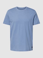 T-Shirt mit melierter Optik Modell 'Uni Slub Tee' von Tom Tailor Blau - 46