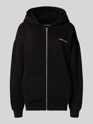 Oversized sweatjack met logostitching, model 'Clarita' van Pegador - 30