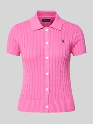 Gebreid shirt met logostitching van Polo Ralph Lauren - 6