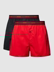 Boxershorts mit Label-Stitching im 2er-Pack von HUGO Rot - 38