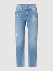 Korte mom fit jeans met stretch, model 'Gloria' van Gang Blauw - 13