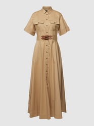 Hemdblusenkleid mit Taillengürtel Modell 'YUJENE' von Lauren Ralph Lauren Beige - 16