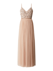 Abendkleid aus Mesh Modell 'Riley' von LACE & BEADS Pink - 40